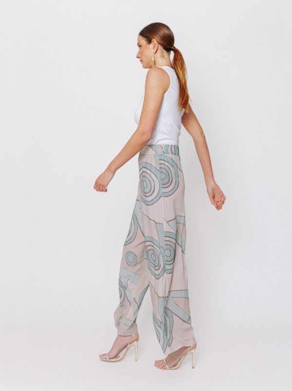 Pantalone Palazzo stampa “Orbite”