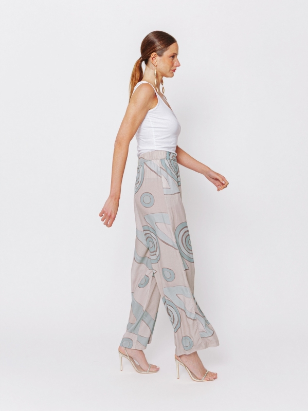 Pantalone Palazzo stampa “Orbite”