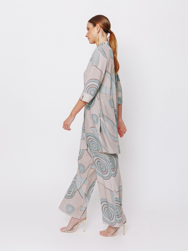Camicia Fluida Stampa Orbite