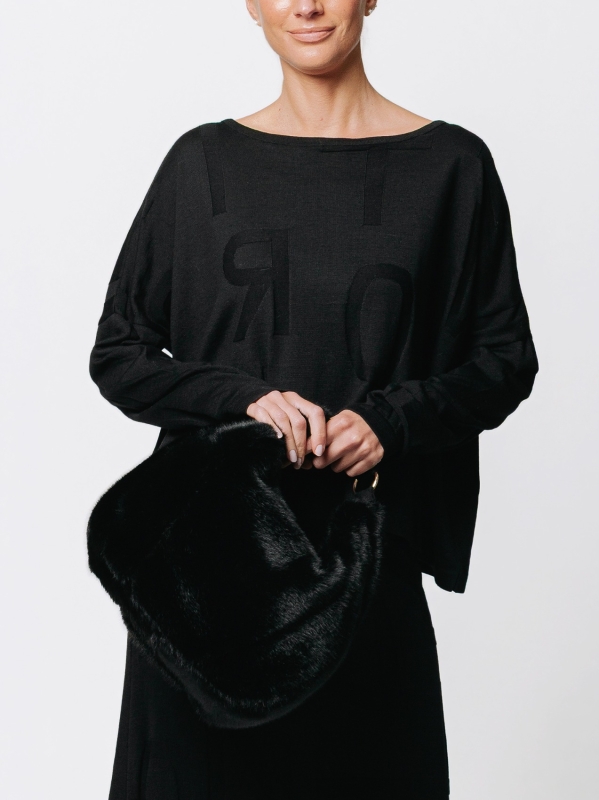 Jacquard Lettering Box Sweater