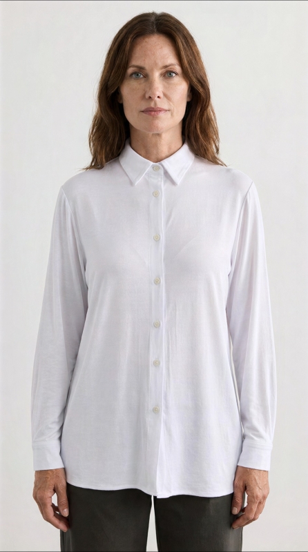 Fluid Viscose Jersey Shirt