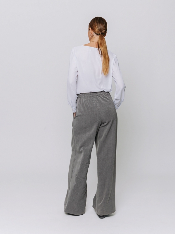 Wool-look trousers with pleats