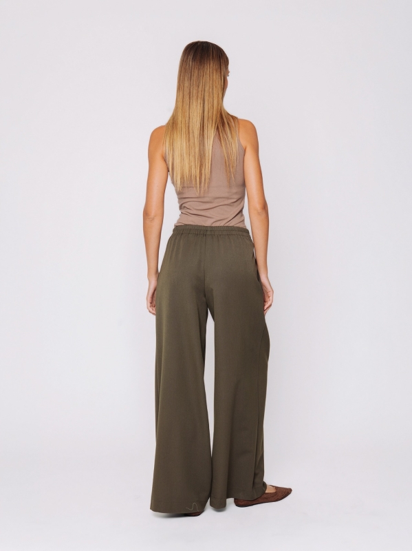 Wool-look trousers with pleats