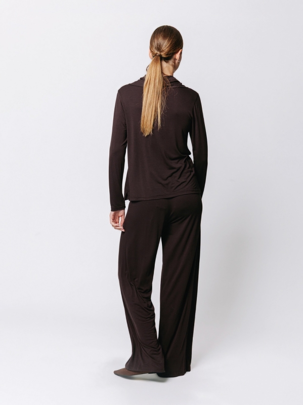 Soft Neck Sweater in Viscose Jersey