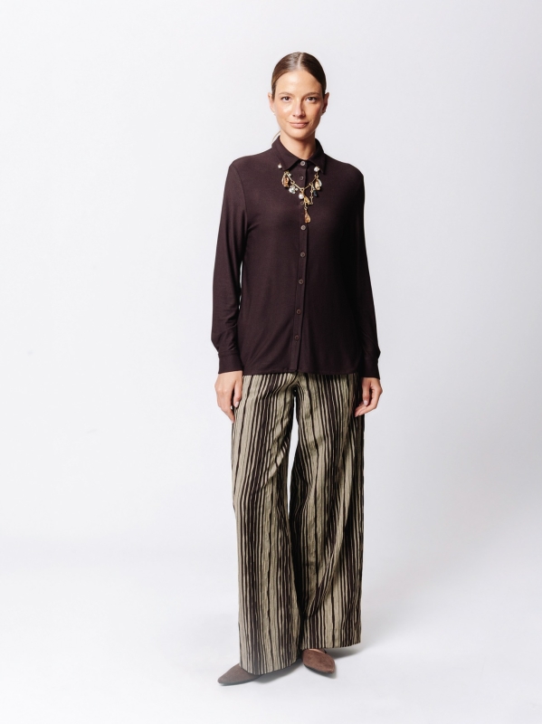 Fluid Viscose Jersey Shirt