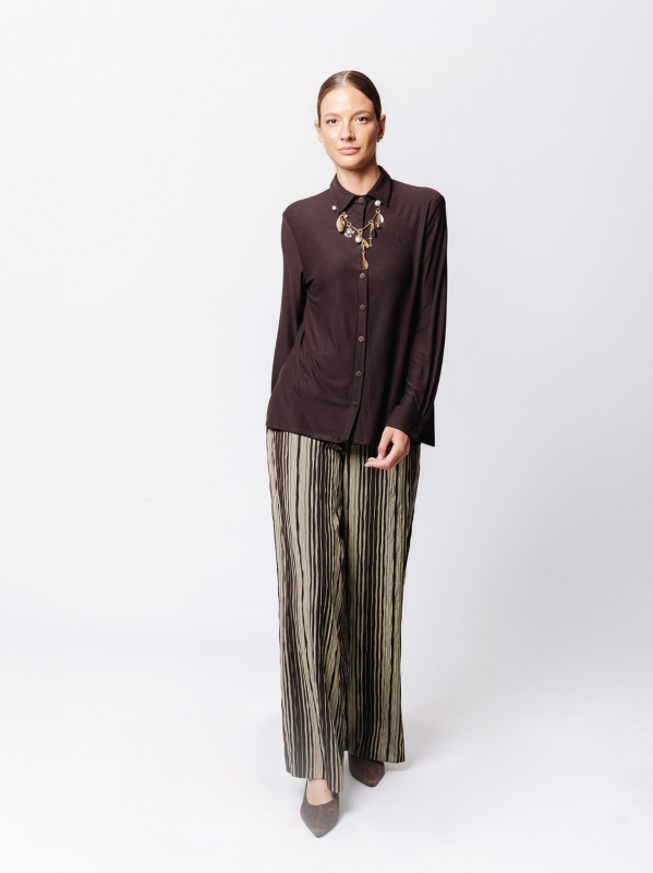 Fluid Viscose Jersey Shirt