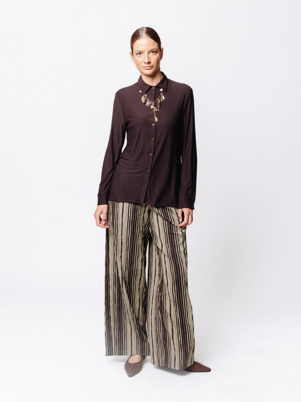 Fluid Viscose Jersey Shirt