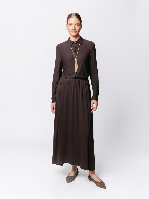 Long Skirt in Viscose Jersey