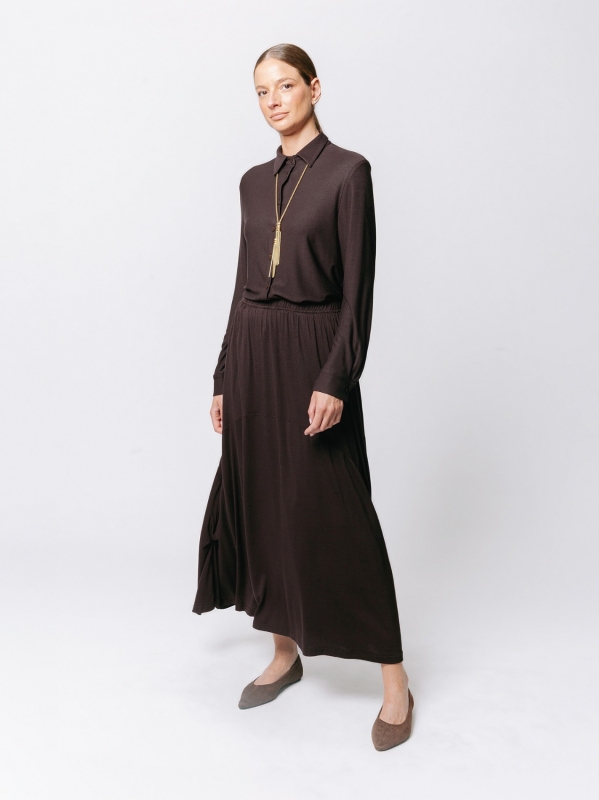 Long Skirt in Viscose Jersey
