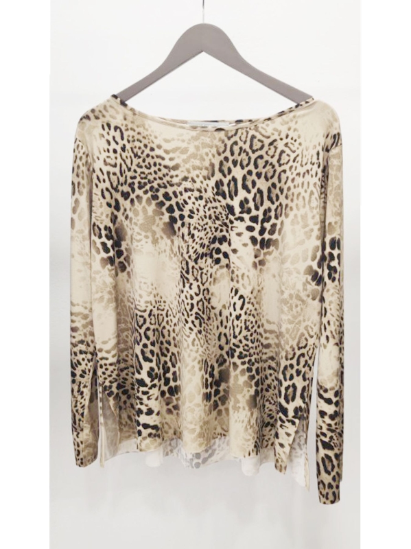 Boxy t-shirt stampa tigrata