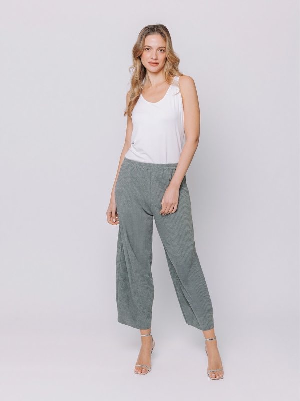 Pantalone a costine piatte