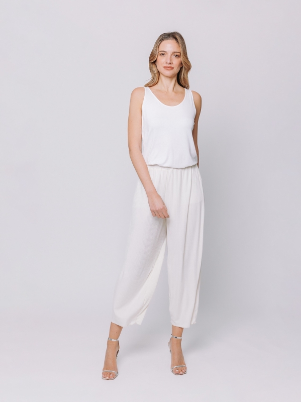 Pantalone a costine piatte