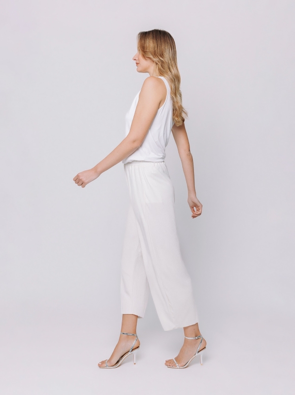 Pantalone a costine piatte