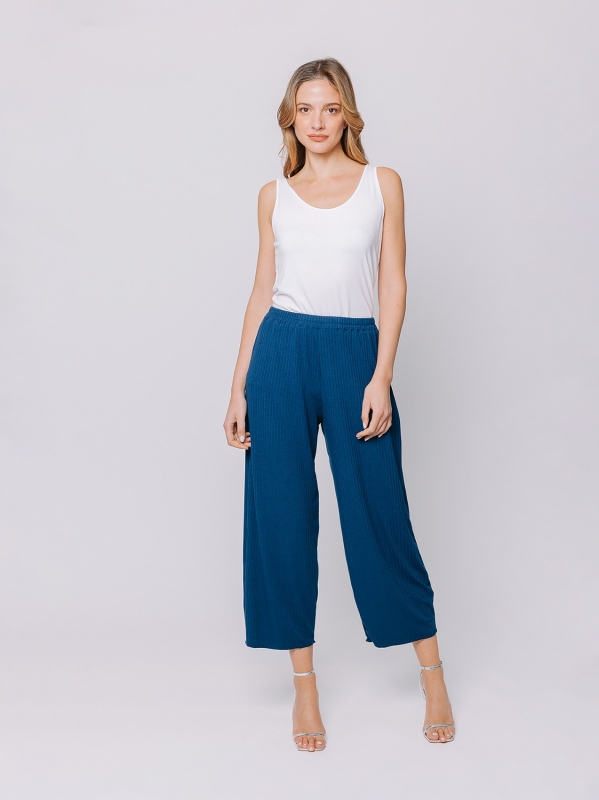 Pantalone a costine piatte