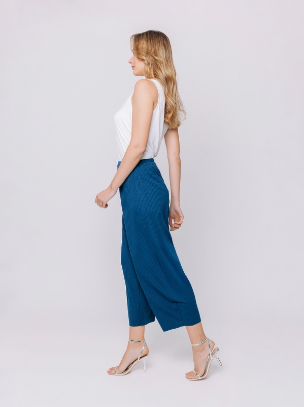 Pantalone a costine piatte