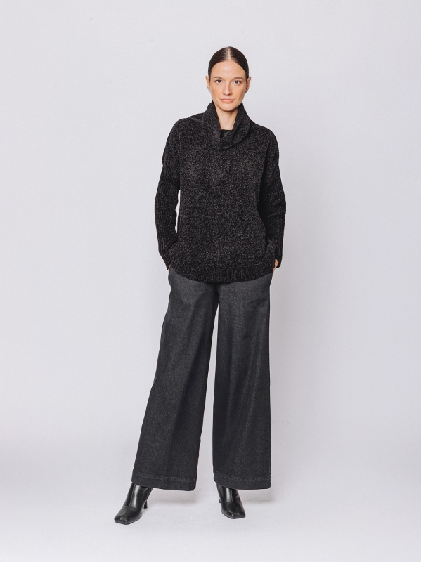 Maglia collo alto in ciniglia