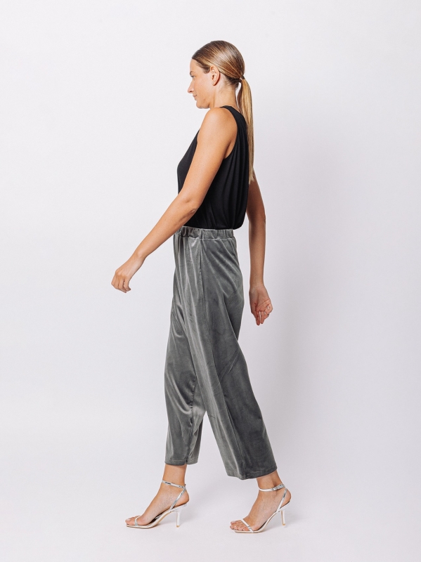 Soft chenille trousers