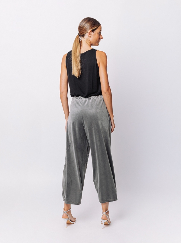 Soft chenille trousers