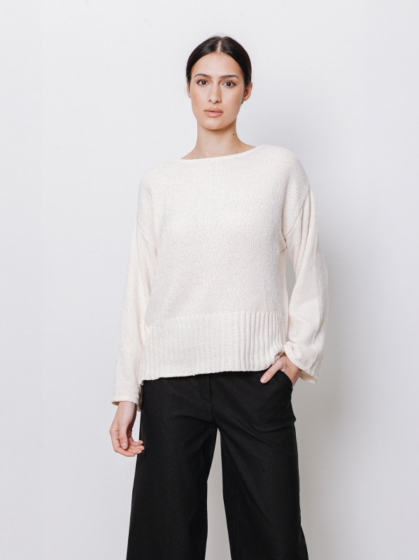 Maglia boxy in ciniglia