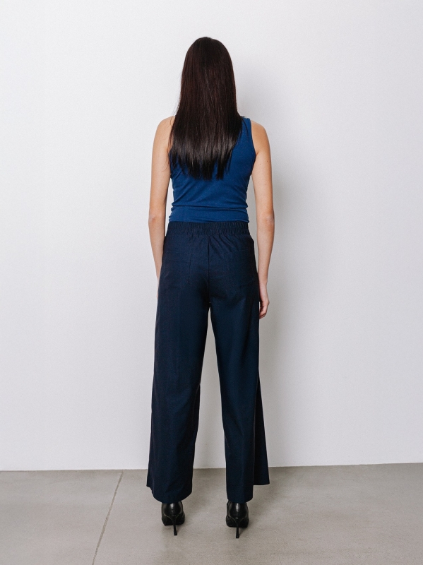 Pantaloni ampio texture micro ottoman