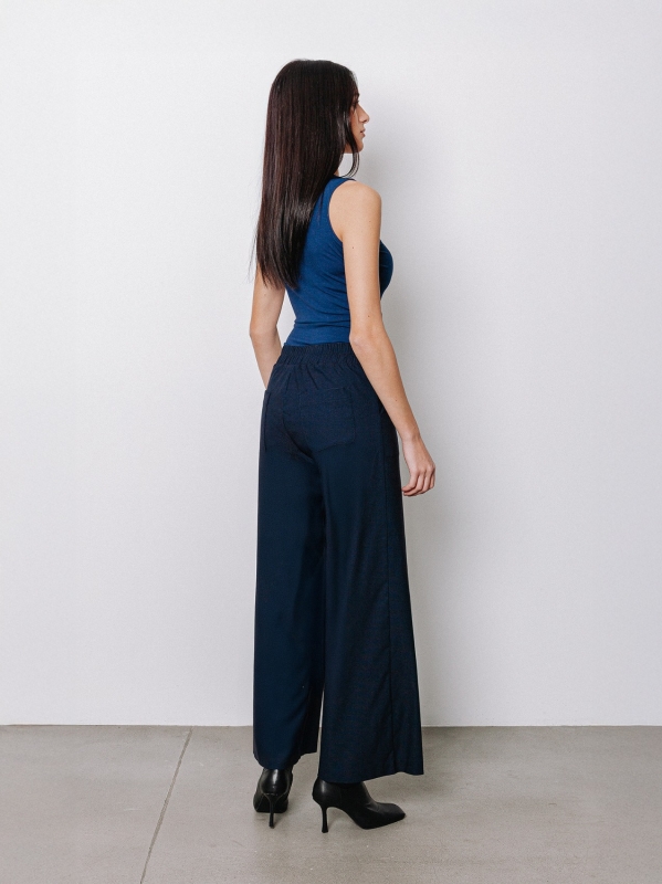 Pantaloni ampio texture micro ottoman