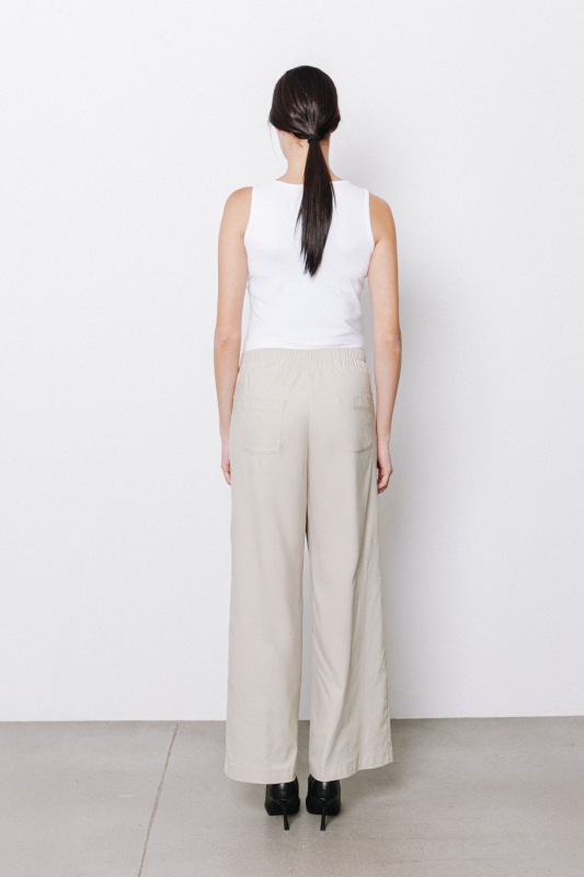 Pantaloni ampio texture micro ottoman