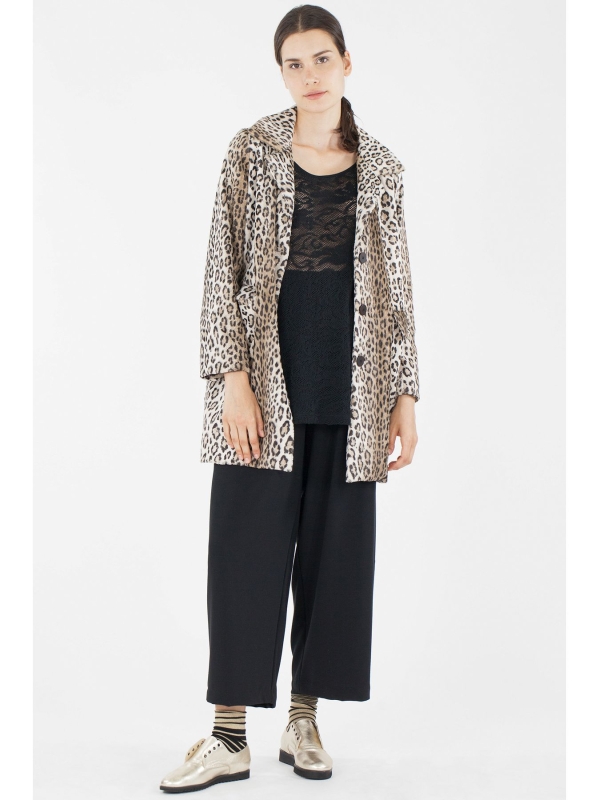 Giacca con stampa leopardata