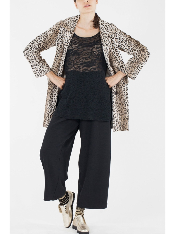 Giacca con stampa leopardata