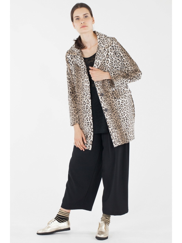 Giacca con stampa leopardata