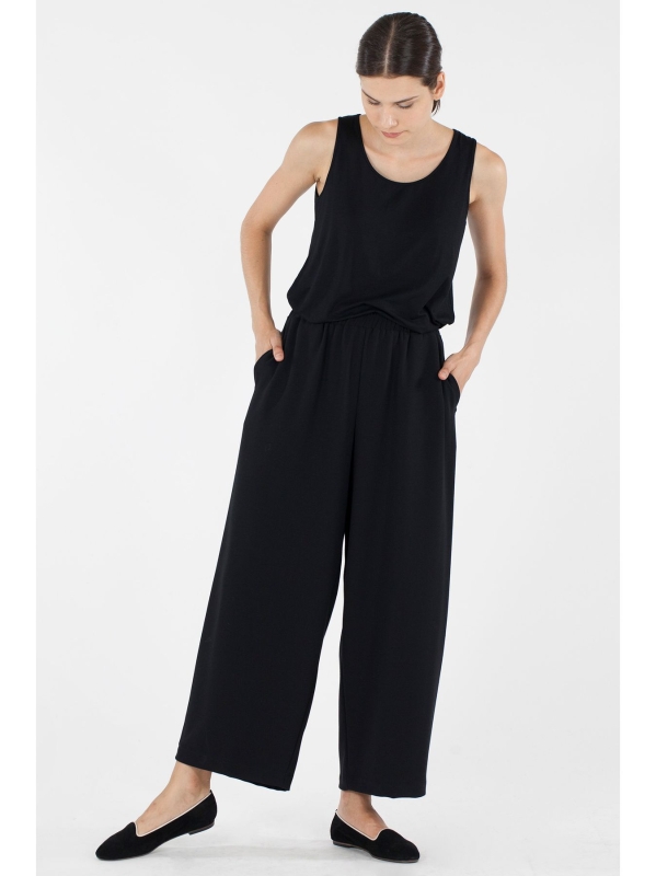 Pantalone cargo in crépe