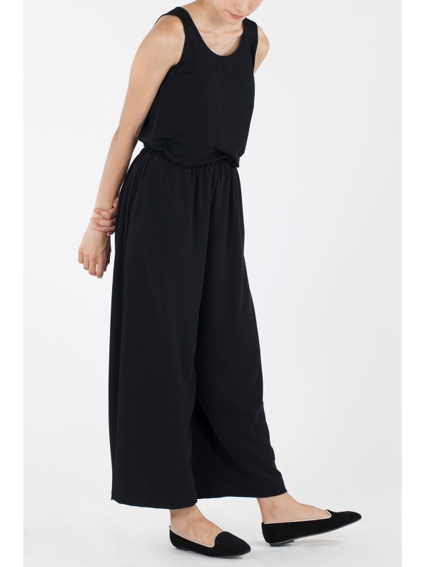 Pantalone cargo in crépe