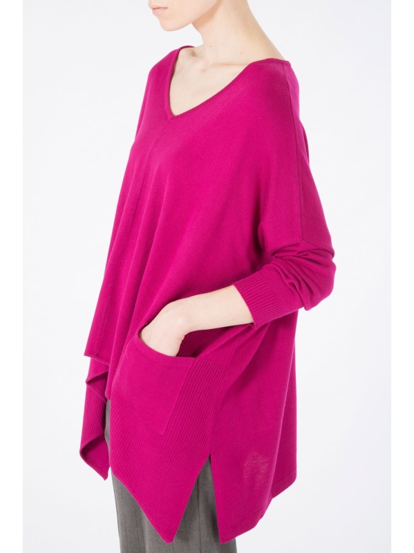 Maxi maglia con dettaglio coste