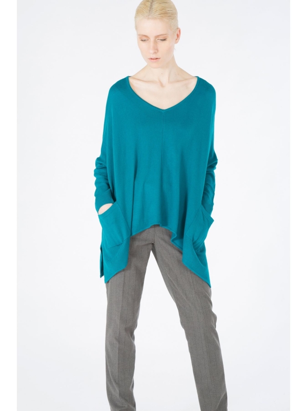 Maxi maglia con dettaglio coste