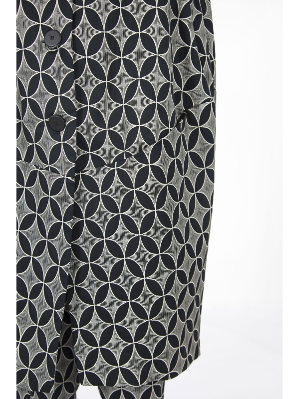 Giacca lunga con stampa optical