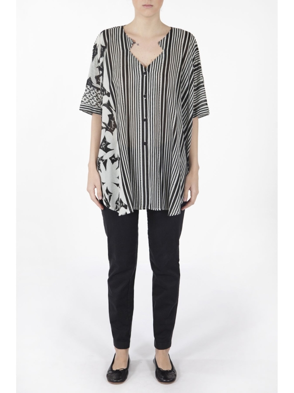 Camicia tonda senza collo