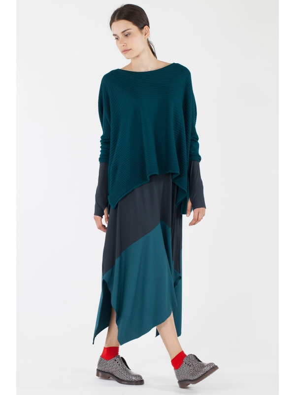 Maxi maglia scatola con spacchetti