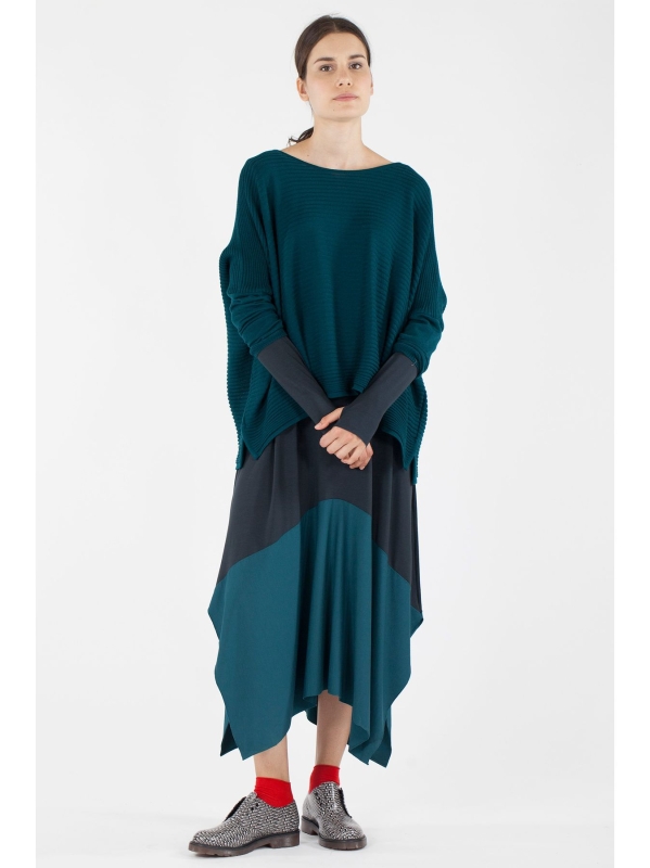 Maxi maglia scatola con spacchetti