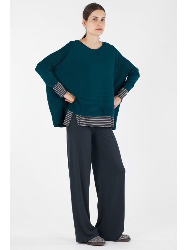 Maxi maglia scatola con spacchetti