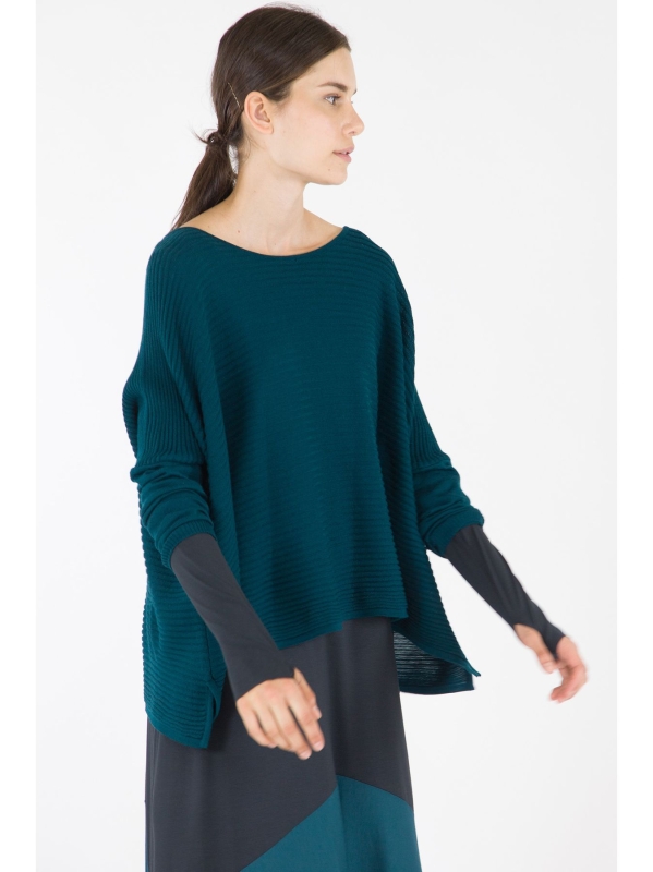 Maxi maglia scatola con spacchetti