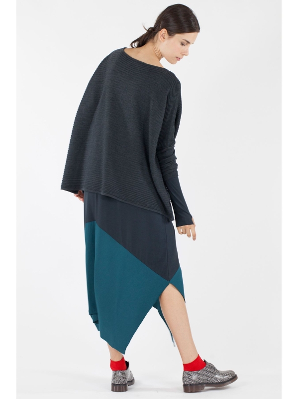 Maxi maglia scatola con spacchetti