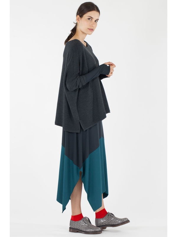 Maxi maglia scatola con spacchetti