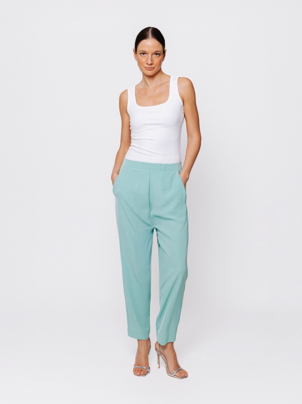 Pantalone dritto in cady fluido Twelve Months Martino Midali