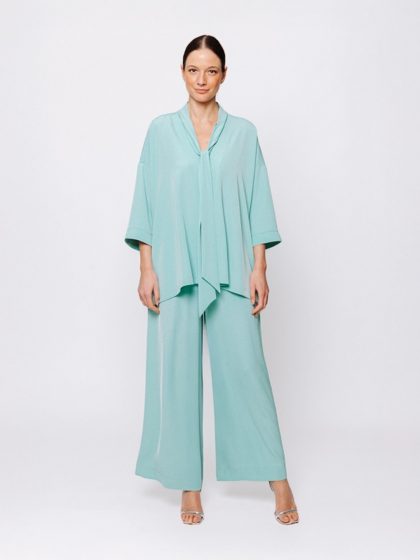 Camicia fluida con scollo a V in cady Twelve Months Martino Midali