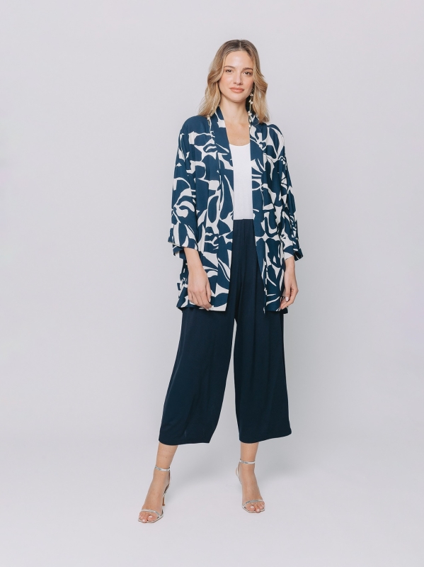 BLUE FOLIAGE Kimono Jacket