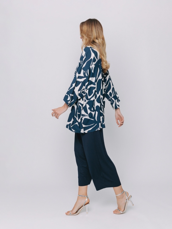 BLUE FOLIAGE Kimono Jacket