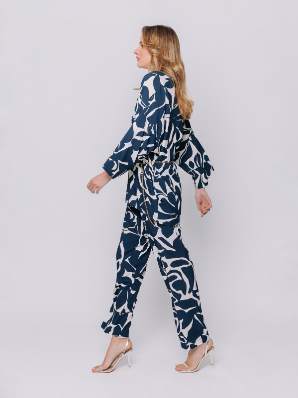 BLUE FOLIAGE Kimono Jacket