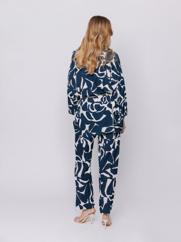 BLUE FOLIAGE Kimono Jacket