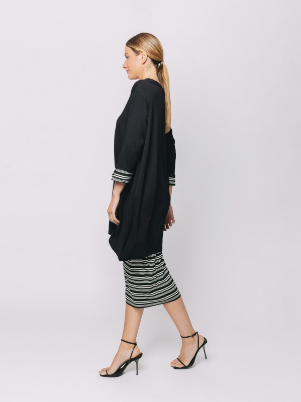 Maxi t-shirt dettagli rigati