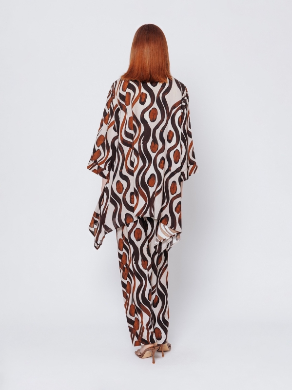 Maxi camicia stampa ETNICA
