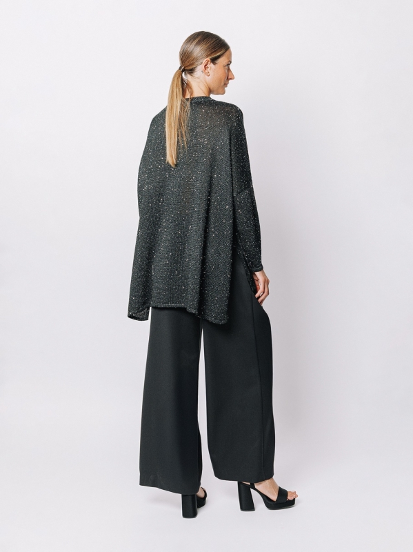 Maglia a scatola con pailletes